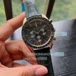Replica Omega Speedmaster Chronograph Green Dial Watch 42mm